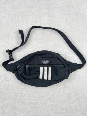 adidas Originals National Waist Pack Fanny Bag Black White Trefoil